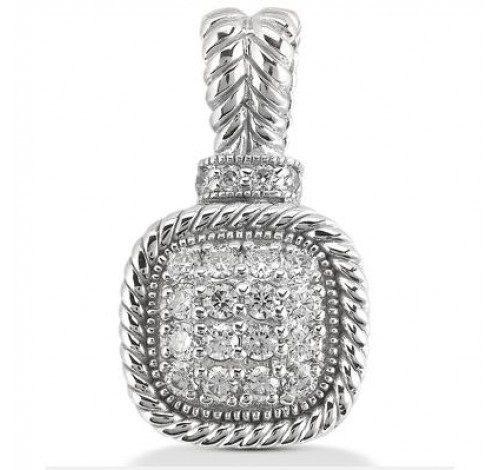 Round Cut Diamond Pendant,  0.15 ct Each,  2.17 tcw