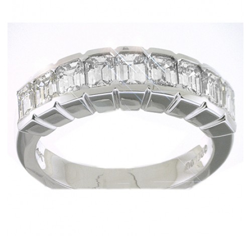 9 Emerald Cut Diamond Anniversary Ring,  0.25 ct Each,  2.25 tcw