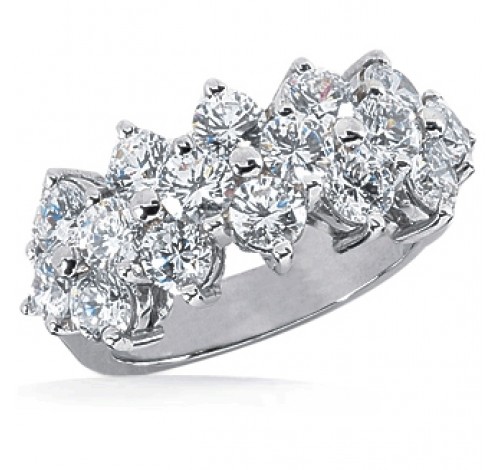  16 Round Cut Diamond Anniversary Ring, 0.25 ct Each, 4.00 tcw 