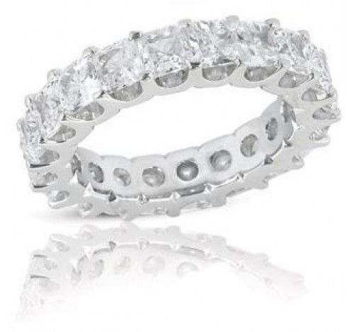  2.60 ct Princess cut Diamond Eternity U Band, 0.10 ct each 