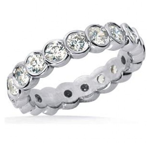  1.80 ct Round cut Diamond Eternity Wedding Band, 0.10 ct Each 