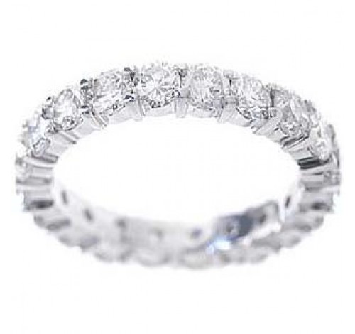  2.20 ct Round cut Diamond Eternity Wedding Band, 0.10 ct Each 