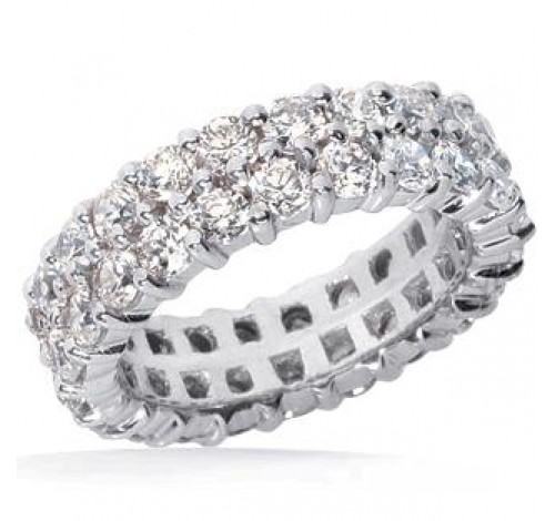  2.50 ct Round cut Diamond Eternity Band, Dubble, 0.05 ct Each 