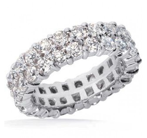  2.50 ct Round cut Diamond Eternity Band, Dubble, 0.05 ct Each 