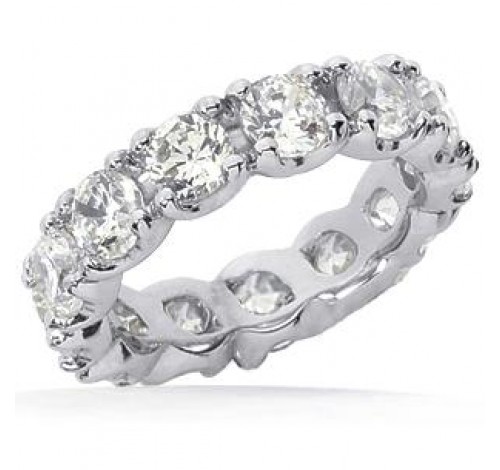  4.80 ct Round cut Diamond Eternity Wedding Band, 0.30 ct Each 