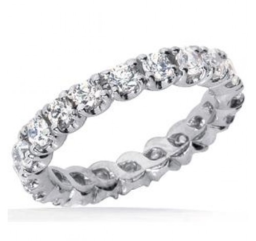  1.40 ct Round cut Diamond Eternity Wedding Band, 0.07 ct Each 