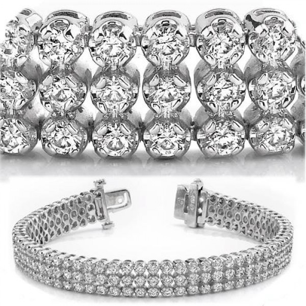 3 row outlet diamond bracelet