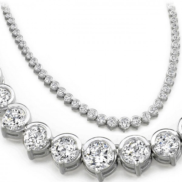 Real Diamonds Round Lab Grown Diamond Necklace, Symmetry: Excellent at Rs  320400/piece in New Delhi