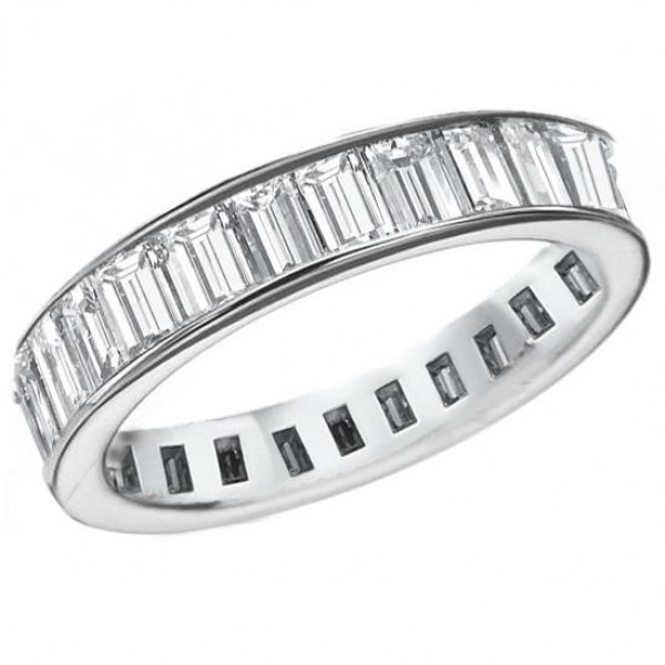 4 08 Ct Straight Baguette Cut Diamond Eternity Band Channel 4 08 Ct Straight Baguette Cut Diamond Eternity Band Channel