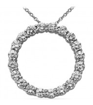 Circle of Love Round Diamond Pendant,  0.20 ct Each,  4.00 tcw