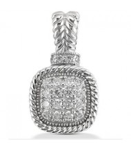 Round Cut Diamond Pendant,  0.15 ct Each,  2.17 tcw