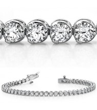  6 ct Round cut Diamond Tennis Bracelet, 3 Prong, 0.12 ct each 