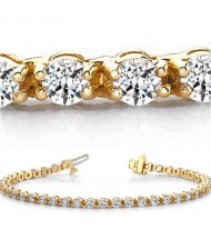  6 ct Round cut Diamond Tennis Bracelet, 0.17 ct each 