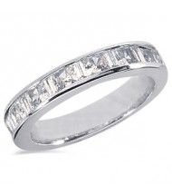 1.10 ct Princess & Baguette cut Diamond Channel Anniversary Ring