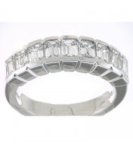 9 Emerald Cut Diamond Anniversary Ring,  0.25 ct Each,  2.25 tcw