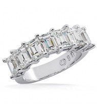 7 Emerald Cut Diamond Anniversary Ring,  0.31 ct Each,  2.10 tcw