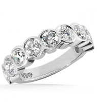 9 Round Cut Diamond Anniversary Ring,  0.25 ct Each,  2.25 tcw