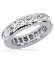  1.55 ct Princess cut Diamond Eternity Band Channel, 0.05 ct each 