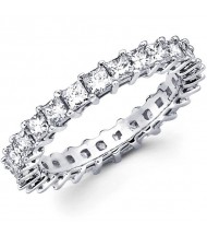  3.74 ct Princess cut Diamond Eternity Wedding Band, 0.17 ct each 