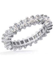  2.50 ct Princess cut Diamond Eternity Wedding Band, 0.10 ct each 