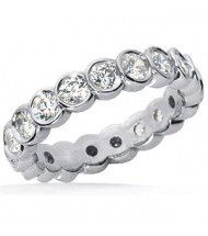  1.80 ct Round cut Diamond Eternity Wedding Band, 0.10 ct Each 