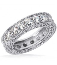  2.70 ct Round cut Diamond Eternity Band, Antique Style, 0.10 ct 