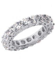  5.60 ct Round cut Diamond Eternity Wedding Band, 0.35 ct Each 