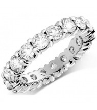  5.60 ct Round cut Diamond Eternity Wedding Band, 0.40 ct Each 