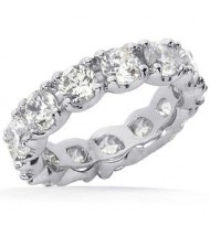  4.80 ct Round cut Diamond Eternity Wedding Band, 0.30 ct Each 