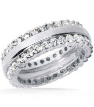  2.50 ct Round cut Diamond Eternity Wedding Band, 0.05 ct each 