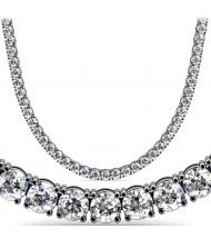  13.50 ct Round Diamond Tennis Necklace 4 Prong, 16 Inch 