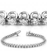  5 ct Round cut Diamond Tennis Bracelet, U Prong, 0.11 ct each 