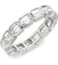  4.50 ct Emerald Cut Diamond Eternity Band, 0.25 ct Each, VS1 