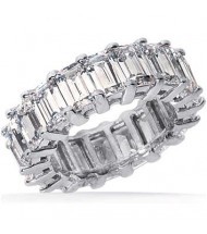  6.60 ct Emerald cut Diamond Eternity Wedding Band, 0.30 ct each, 