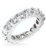  2.85 ct Round cut Diamond Eternity Wedding Band, 0.15 ct Each 