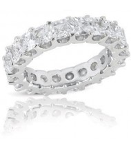  5.13 ct Princess cut Diamond Eternity U Band, 0.27 ct each 